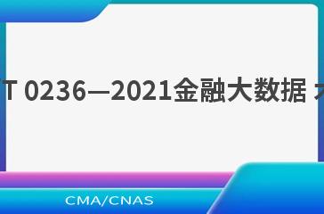 JR/T 0236—2021金融大数据 术语