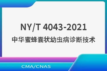 NY/T 4043-2021中华蜜蜂囊状幼虫病诊断技术