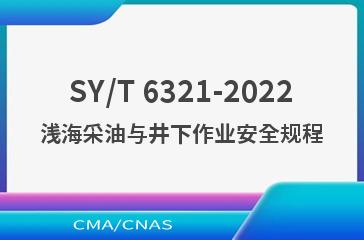 SY/T 6321-2022浅海采油与井下作业安全规程
