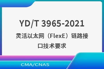 YD/T 3965-2021灵活以太网（FlexE）链路接口技术要求
