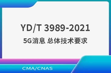 YD/T 3989-20215G消息 总体技术要求