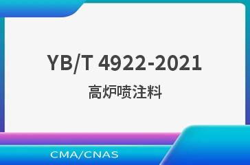 YB/T 4922-2021高炉喷注料