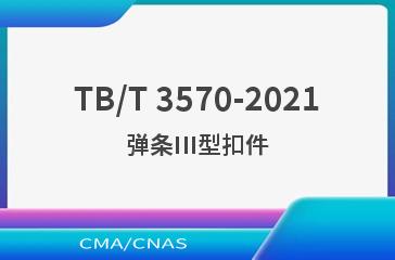 TB/T 3570-2021弹条Ⅲ型扣件