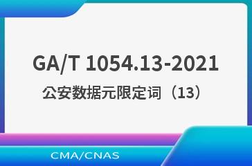 GA/T 1054.13-2021公安数据元限定词（13）
