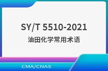 SY/T 5510-2021油田化学常用术语