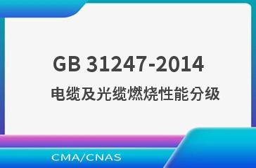 GB 31247-2014    电缆及光缆燃烧性能分级