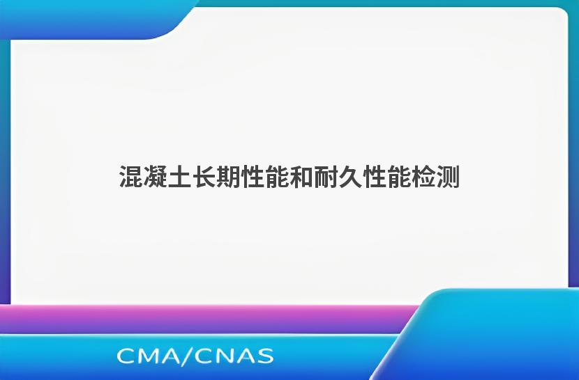 混凝土长期性能和耐久性能检测