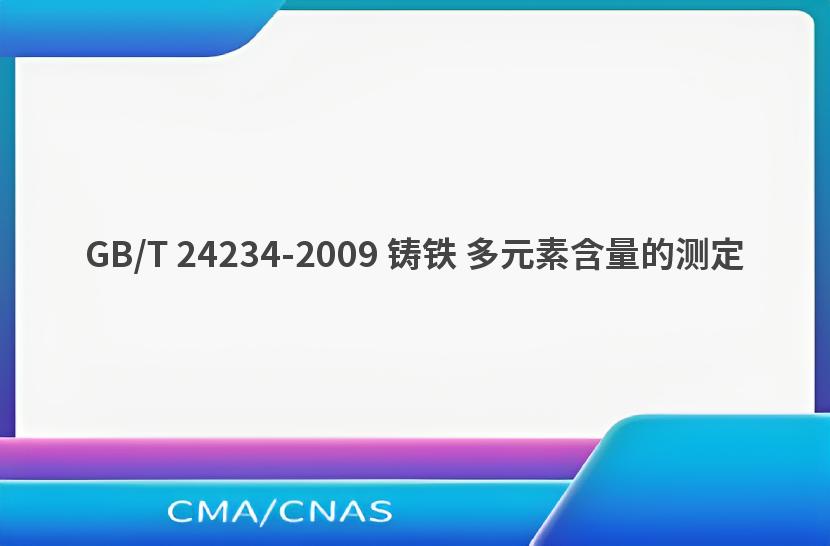 GB/T 24234-2009 铸铁 多元素含量的测定