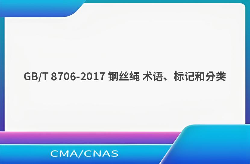 GB/T 8706-2017 钢丝绳 术语、标记和分类